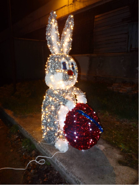 Iepuraş de Paşte - vedere de noapte