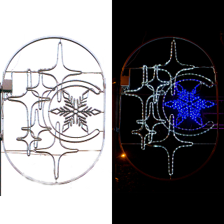 Ornament stâlp "Fulg şi stele"